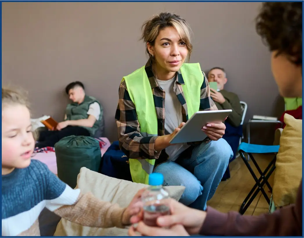 skilled volunteer offering her services as in kind and skills donations